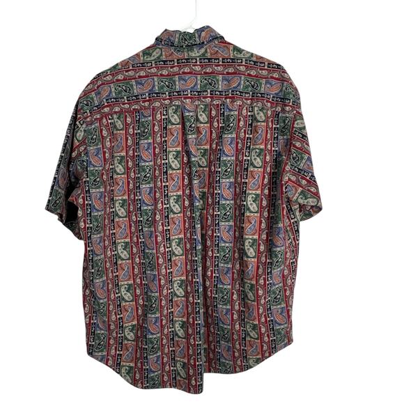 Dockers by Levi’s Paisley Print Shirt Size M Colorful Short Sleeve - Picture 3 of 8